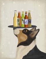 Framed Corgi Tricolour Beer Lover