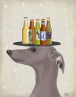 Framed Greyhound Grey Beer Lover