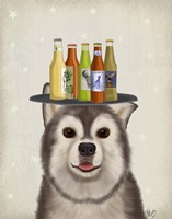 Framed Husky 1 Beer Lover