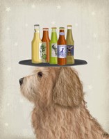 Framed Labradoodle Gold 2 Beer Lover