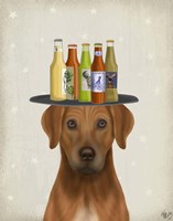 Framed Rhodesian Ridgeback Beer Lover