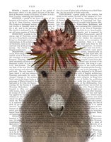 Framed Donkey Bohemian 1 Book Print