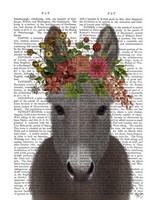 Framed Donkey Bohemian 4 Book Print