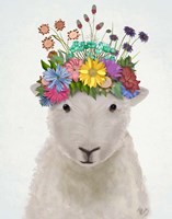 Framed Sheep with Flower Crown 1
