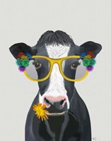 Framed Cow and Flower Glasses