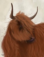 Framed Highland Cow 2, Portrait