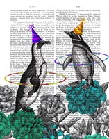 Framed Party Penguins Book Print