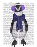 Framed Penguin Ear Muffs Book Print