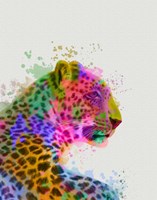 Framed Leopard Rainbow Splash 1