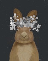 Framed Rabbit, White Flowers