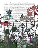 Framed Wildflower Bloom, Rabbit Book Print