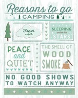 Framed 'Comfy Camping II' border=