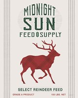 Framed Midnight Sun Reindeer Feed