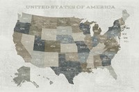 Framed Slate US Map