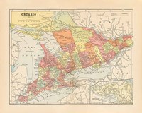Framed Map of Ontario