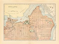 Framed Map of Ottawa