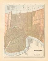 Framed Map of New Orleans