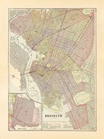Framed Map of Brooklyn
