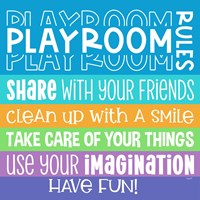 Framed Playroom Rules I