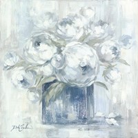 Framed White Peonies