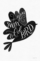 Framed Sweet Old Bird BW