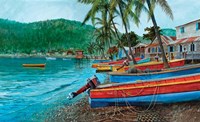 Framed St. Lucia Fishing Fleet