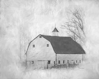 Framed White Barn II