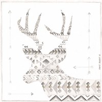 Framed Patterned Deer