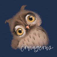 Framed Courageous Owl