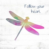 Framed 'Follow Your Heart' border=