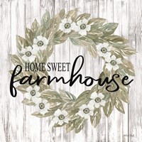 Framed Home Sweet Farmhouse Wreath