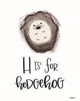 Framed H is for Hedgehog