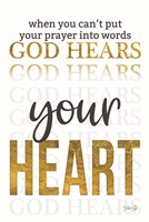 Framed God Hears Your Heart