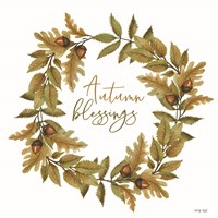 Framed Autumn Blessings Fall Wreath