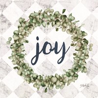 Framed Joy Eucalyptus Wreath