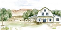 Framed Farmhouse Landscape II