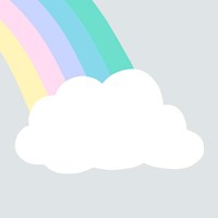 Framed Rainbow Cloud I