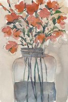 Framed Flowers in a Jar I