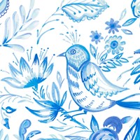 Framed Birds in Blue II