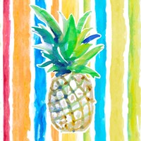 Framed Vibrant Pineapple II