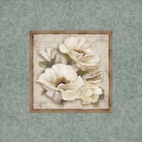 Framed 'Silversage Flower II' border=