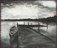 Framed Gray Morning on the Lake