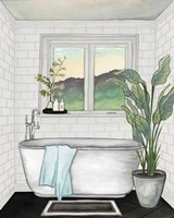 Framed Modern Black and White Bath I