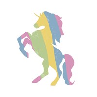 Framed Multicolor Unicorn