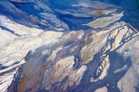 Framed Aerial view of Highland Lakes on Atacama Desert, Chile