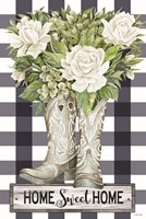 Framed Home Sweet Home Cowboy Boots