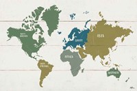 Framed Peace and Lodge World Map