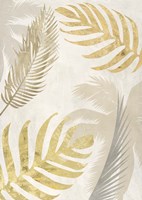 Framed Palm Leaves Gold III