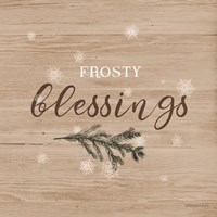 Framed 'Frosty Blessings I' border=