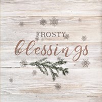 Framed 'Frosty Blessings II' border=